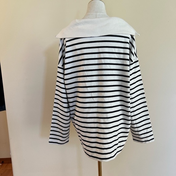 J.Jill NWT Striped collared sweatshirt - Picture 5 of 5